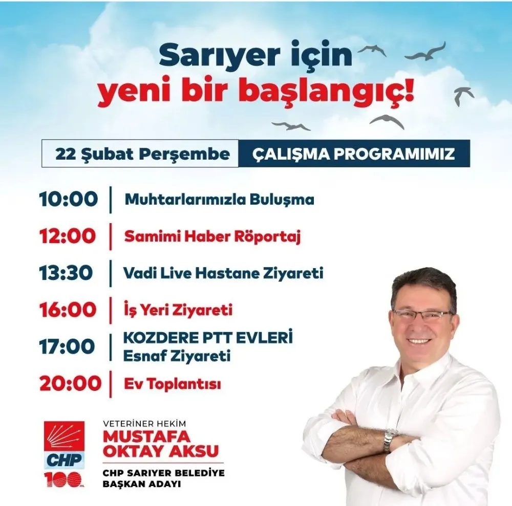 MUSTAFA OKTAY AKSU GÜNLÜK ÇALIŞMA PROGRAMI