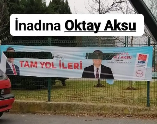 Sarıyer’de İmamoğlu ve Aksu’nun afişlerine saldırı