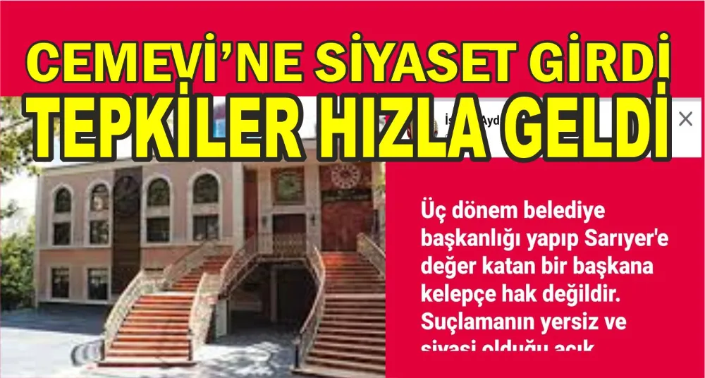 İmam Hüseyin Cemevi başkanının paylaşımına Sarıyerlilerden hızlı tepki 