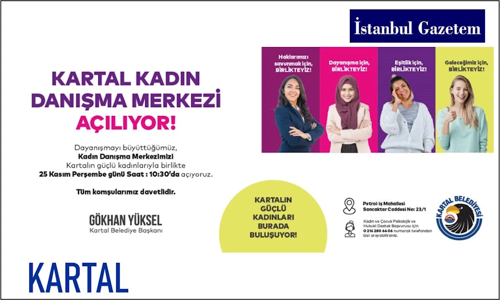 Kartal Belediyesi Kadın Danışma Merkezi Açılıyor