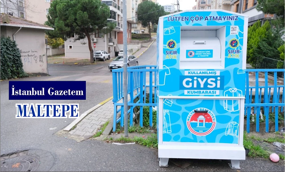 Maltepe Belediyesi, hırsızlıklara karşı güvenilir, dayanıklı yeni giysi kumbaraları