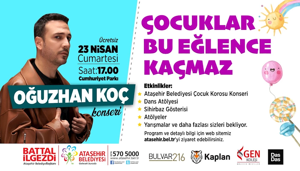 ATAŞEHİR’DE 23 NİSAN COŞKUSU YAŞANACAK