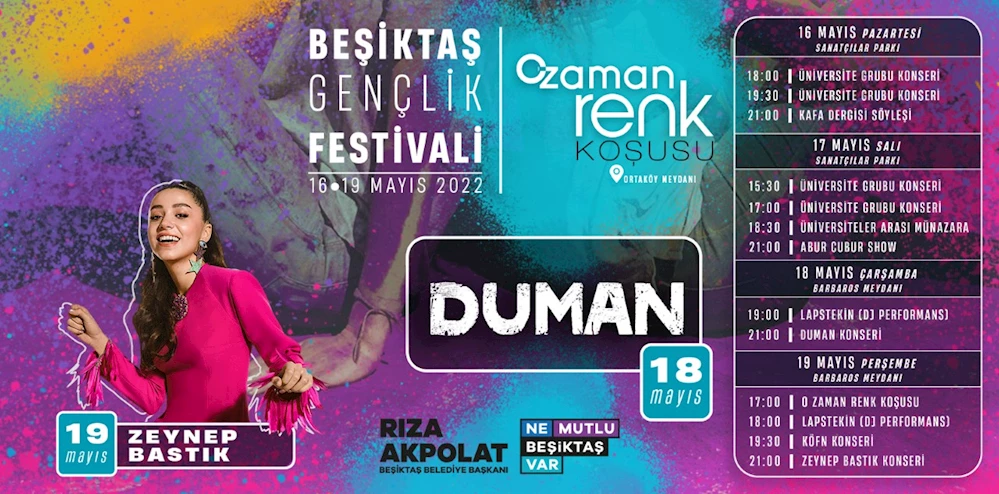 BEŞİKTAŞ’TA 19 MAYIS GENÇLİK FESTİVALİ İLE KUTLANACAK