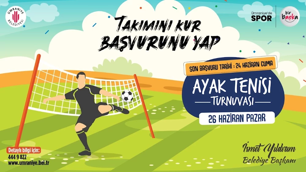 Ümraniye Belediyesi tarafından düzenlenecek ayak tenisi turnuvası için kayıtlar başladı