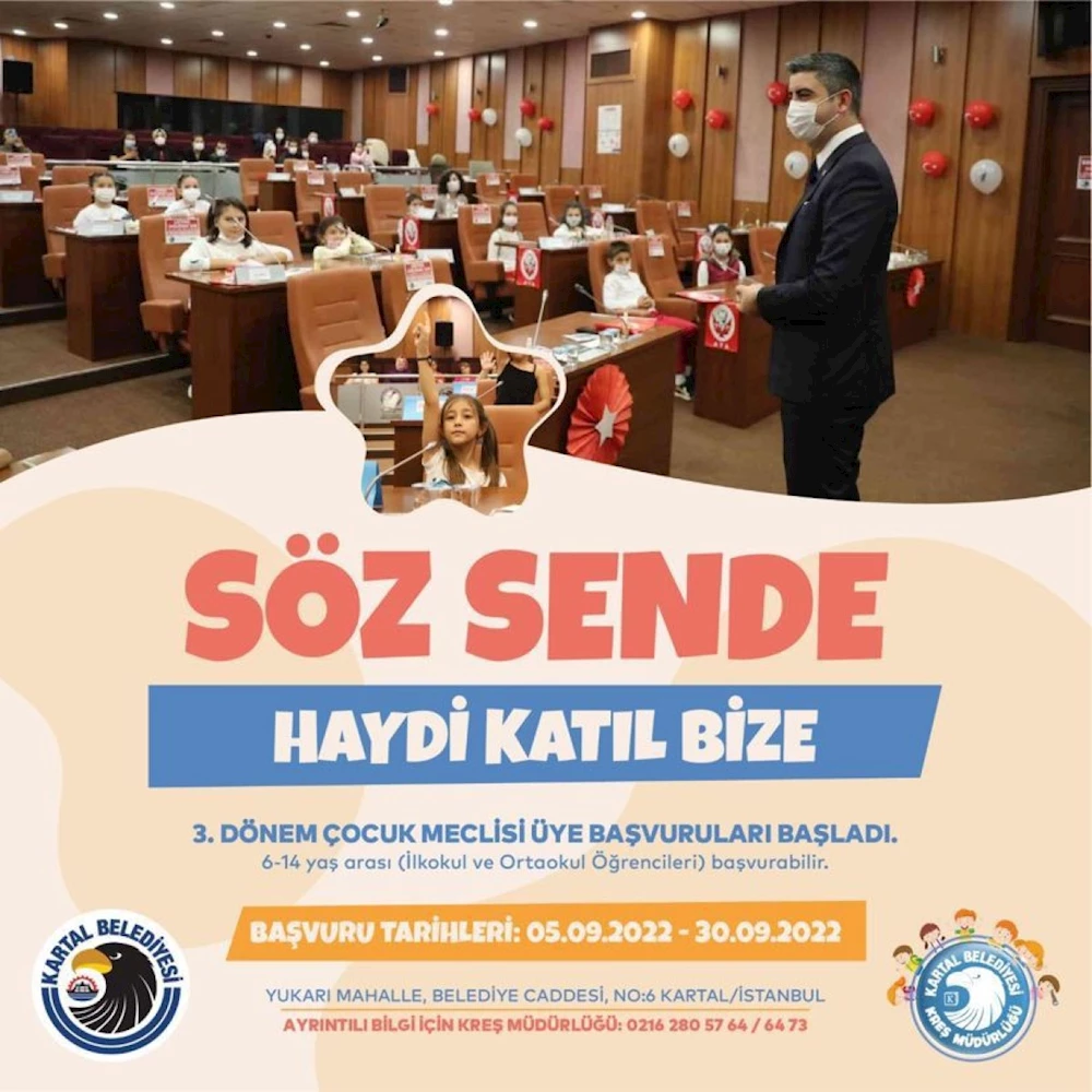 Kartal Belediyesi Çocuk Meclisi’nin 3. Dönem