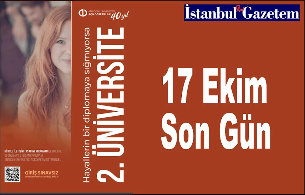 ANADOLU ÜNİVERSİTESİ, GİRİŞ SINAVSIZ İKİNCİ ÜNİVERSİTE KAYITLARI DEVAM EDİYOR