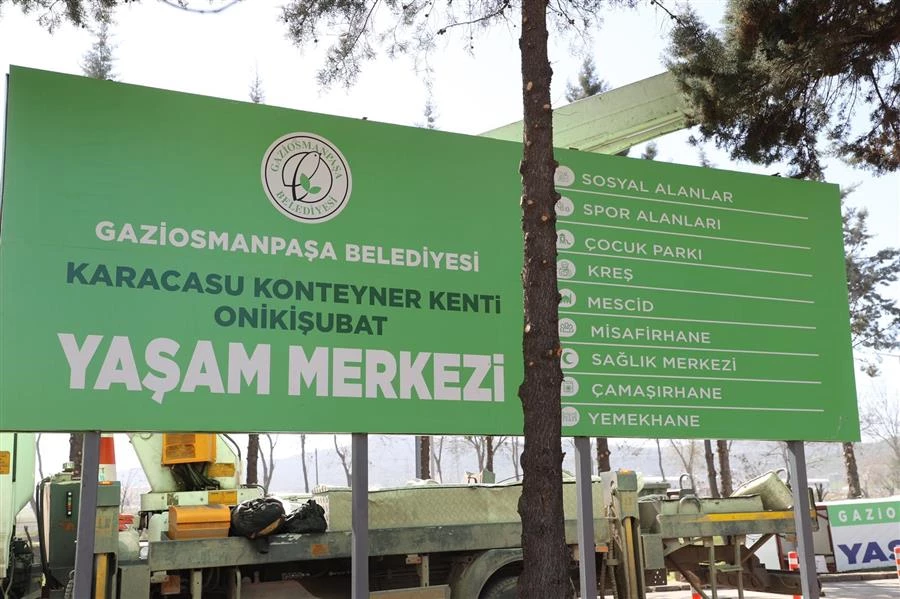 Gaziosmanpaşa Belediyesi, Kahramanmaraş’ın Onikişubat ilçesine afetzedelerin geçici olarak barınmalarını sağlamak üzere konteyner kent kurdu