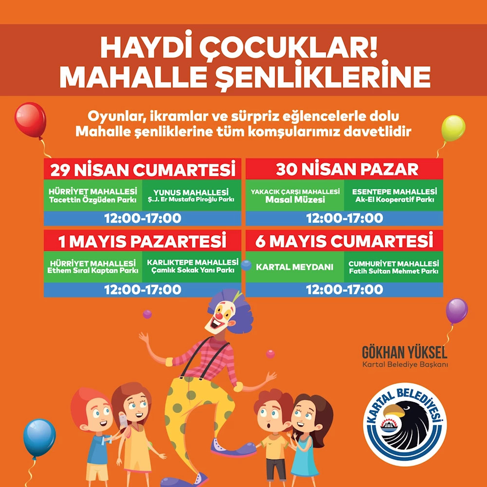 Kartallı Çocuklar Mahalle Şenliklerinde Buluşuyor