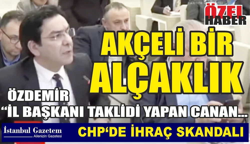 CHP SARIYER BELEDİYE MECLİS ÜYESİ ALİ İHSAN ÖZDEMİR İHRAÇ SONRASI SERT KONUŞTU