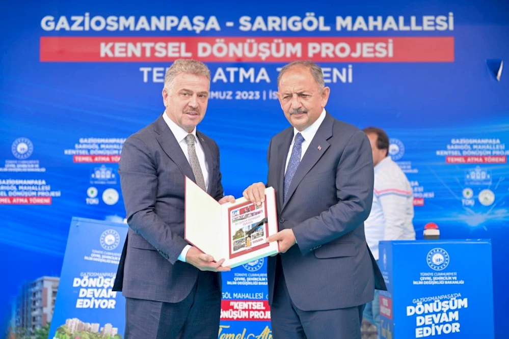 Bakan Özhaseki’nin Katılımlarıyla 863 Konutluk Kentsel Dönüşüm Projesinin Temeli Atıldı